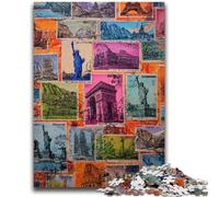 Rompecabezas de 1000 Piezas para Adultos y Adolescentes Collage de París 1000 Piezas para Adolescentes Toda la Familia a Partir de 14 años (75x50cm)