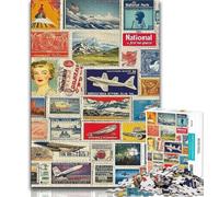 Rompecabezas de 1000 Piezas para Adultos y Adolescentes Collage del Mundo Regalos de Amigo Secreto para Mayores de 14 años (tamaño 38x26cm)