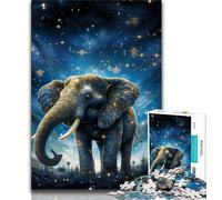 Rompecabezas de 1000 Piezas para Adultos y Adolescentes, con Animales fantásticos, Elefante Juguete Educativo antiestrés Ideal para Toda la Familia (75x50cm)