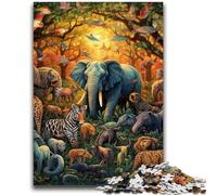 Rompecabezas de 1000 Piezas para Adultos y Adolescentes, con Arte Colorido del Mundo Animal, Actividad para el hogar, Ideal para días de Lluvia (50x75cm)