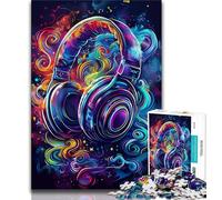 Rompecabezas de 1000 Piezas para Adultos y Adolescentes, con Auriculares para Videojuegos, Juegos educativos, decoración del hogar, Regalo de cumpleaños, Arte Mural (75x50cm)