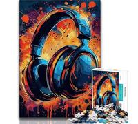 Rompecabezas de 1000 Piezas para Adultos y Adolescentes, con Auriculares para Videojuegos, Juegos educativos, decoración del hogar, Regalo de cumpleaños, Arte Mural (38x26cm)