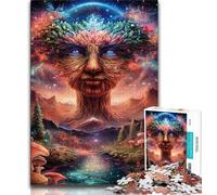 Rompecabezas de 1000 Piezas para Adultos y Adolescentes, con Cara psicodélica, Ideal como Juego Educativo, Regalo de cumpleaños, decoración de Pared (38x26cm)