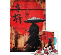 Rompecabezas de 1000 Piezas para Adultos y Adolescentes con diseño de Grafiti de Luchadores samuráis Juguete de Rompecabezas para Adultos decoración de Pared Divertido y Original para cumpleaños