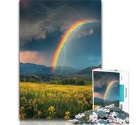 Rompecabezas de 1000 Piezas para Adultos y Adolescentes, con diseño de Rayo arcoíris, Ideal para Todos los públicos, Ideal para Mujeres y Hombres (tamaño 38x26cm)