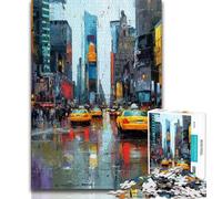 Rompecabezas de 1000 Piezas para Adultos y Adolescentes con Escena callejera de Nueva York Regalo Ideal para Amigos Secretos a Partir de 14 años (tamaño 38x26cm)