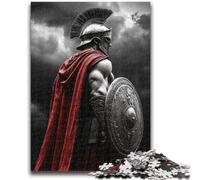 Rompecabezas de 1000 Piezas para Adultos y Adolescentes, con Pintura de Guerreros espartanos, Juegos educativos, decoración del hogar, Ideal para Escritorio (26x38cm)