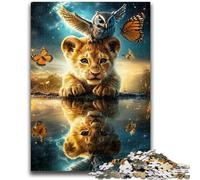 Rompecabezas de 1000 Piezas para Adultos y Adolescentes, con un Cachorro de león, desafiante, Divertido y Divertido Regalo de cumpleaños, Arte Mural, 50x75cm