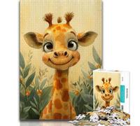 Rompecabezas de 1000 Piezas para Adultos y Adolescentes, con una Adorable Jirafa bebé, Ideal para aliviar el estrés y Pasar el rato Entre Padres e Hijos (tamaño 75x50cm)