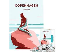Rompecabezas de 1000 Piezas para Adultos y Adolescentes Copenhague Dinamarca Póster Juguetes educativos Juegos prácticos para divertirse en Familia Regalos de Amigo Invisible (tamaño 38x52cm)