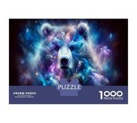 Rompecabezas De 1000 Piezas para Adultos Y Adolescentes Cosmic Bear Wall Art Print Rompecabezas para Adultos Juego De Ingenio Arte De Pared Regalos De Cumpleaños Y Únicos 52x38cm/1000pcs