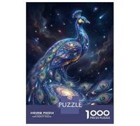Rompecabezas De 1000 Piezas para Adultos Y Adolescentes Cosmic Peacock in Starry Night Sky Rompecabezas para Adultos Juegos Familiares Decoración De Pared Difícil Y Desafiante 70x50cm/1000pcs