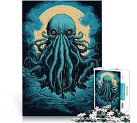 Rompecabezas de 1000 Piezas para Adultos y Adolescentes “Cthulhu Rising” Hecho de Papel，para Mayores de 14 años decoración de Pared Gran Regalo。tamaño：38x52cm/14.96x20.47pulgada