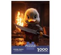 Rompecabezas De 1000 Piezas para Adultos Y Adolescentes Cute Baby Duck Knife Rompecabezas para Adultos Juegos Familiares Análisis Y Lógica Regalos De Cumpleaños Y Únicos 38x26cm/1000pcs
