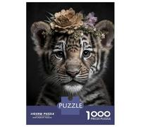 Rompecabezas De 1000 Piezas para Adultos Y Adolescentes Cute Baby Fluffy Tiger Rompecabezas Juegos Relajantes Regalos para Mujeres Cumpleaños Y Navidad 38x26cm/1000pcs