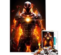 Rompecabezas de 1000 Piezas para Adultos y Adolescentes Cyber Flamme Warrior Juguete de Bricolaje de 1000 Piezas Juego desafiante de análisis y lógica Regalos (38x52cm)