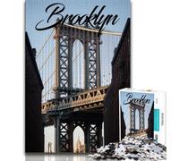Rompecabezas de 1000 Piezas para Adultos y Adolescentes de Brooklyn Juego Educativo para Decorar el hogar, cumpleaños y Navidad (38x26cm)