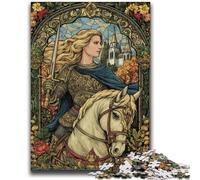 Rompecabezas de 1000 Piezas para Adultos y Adolescentes, de Caballeros Medievales, Ideal como Juego Educativo, decoración del hogar, Regalo de cumpleaños, Arte Mural (50x75cm)