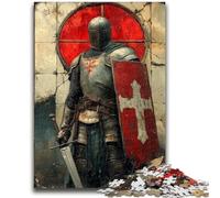 Rompecabezas de 1000 Piezas para Adultos y Adolescentes, de Caballeros Medievales, Juego de Preguntas y respuestas, decoración de Pared, cumpleaños y Navidad (75x50cm)