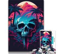 Rompecabezas de 1000 Piezas para Adultos y Adolescentes de la Isla Calavera Rompecabezas de 1000 Piezas para Adolescentes, cumpleaños para Hombres (tamaño 38x26cm)