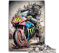 Rompecabezas de 1000 Piezas para Adultos y Adolescentes de MotoGP, Apto para Mayores de 14 años, Juegos educativos, Regalos de Amigo Invisible, 26x38cm