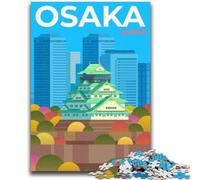 Rompecabezas de 1000 Piezas para Adultos y Adolescentes de Osaka, Japón Juguetes educativos Que alivian el estrés Interacción Entre Padres e Hijos para Mayores de 14 años (tamaño 38x26cm)