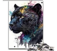 Rompecabezas de 1000 Piezas para Adultos y Adolescentes de Pantera Negra, para Mayores de 14 años Ideal para Parejas, Actividades en casa, Regalo de cumpleaños o de Viaje tamaño 26x38cm