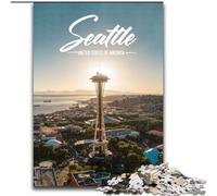 Rompecabezas de 1000 Piezas para Adultos y Adolescentes de Seattle, desafiantes Juegos Familiares, Juguetes de Bricolaje para decoración de Pared del hogar, Regalos (50x75cm) 1000 Piezas