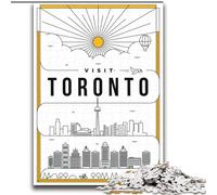 Rompecabezas de 1000 Piezas para Adultos y Adolescentes de Toronto, Ontario Juguete Educativo Intelectual descompresor Regalo de cumpleaños 75x100cm