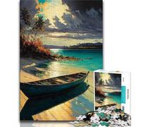 Rompecabezas de 1000 Piezas para Adultos y Adolescentes, Destino Tropical, Juguetes para la Familia con póster y Hoja de Trivia a Juego (38x26cm)