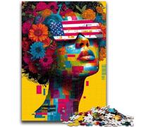 Rompecabezas de 1000 Piezas para Adultos y Adolescentes, diseño artístico de Mujer, Juego Educativo Familiar, decoración de Pared, cumpleaños y Navidad, 50x75cm