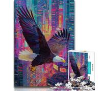 Rompecabezas de 1000 Piezas para Adultos y Adolescentes, diseño de águila Ejercita el Cerebro, desarrolla la Paciencia y Mejora la Memoria Juguetes adictivos (75x50cm)