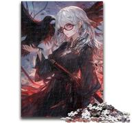 Rompecabezas de 1000 Piezas para Adultos y Adolescentes, diseño de Anime de Chica Cuervo, Juguetes educativos, antiestrés, Apto para decoración de Escritorio, 38x26cm