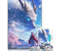 Rompecabezas de 1000 Piezas para Adultos y Adolescentes, diseño de Anime Fox Girl, Juegos educativos, decoración del hogar, 50x75cm