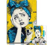 Rompecabezas de 1000 Piezas para Adultos y Adolescentes, diseño de Arte Pop Femenino Ejercita el Cerebro, Juguetes adictivos para Cultivar la Paciencia, decoración de Pared (75x50cm)