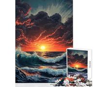 Rompecabezas de 1000 Piezas para Adultos y Adolescentes diseño de Atardecer en el océano Juguete para Pintar decoración de Pared Regalos de Amigo Secreto Juegos Divertidos para Mejorar el Amor