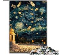 Rompecabezas de 1000 Piezas para Adultos y Adolescentes,diseño de Billetes de dólar con Cielo Nocturno Rompecabezas para Decorar Paredes cumpleaños y Navidad para Mayores de 14 años