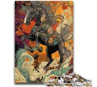 Rompecabezas de 1000 Piezas para Adultos y Adolescentes, diseño de Caballo mágico, carbón, para decoración del hogar, 26x38cm