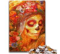 Rompecabezas de 1000 Piezas para Adultos y Adolescentes, diseño de Calavera Mexicana, Toda la Familia Apto para niños de 1 a 14 años (38x26cm)