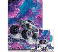 Rompecabezas de 1000 Piezas para Adultos y Adolescentes, diseño de camión Monstruo, Juguetes educativos para familias Que fomentan el Amor en Pareja (75x50cm)