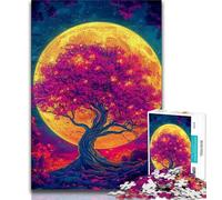 Rompecabezas de 1000 Piezas para Adultos y Adolescentes, diseño de Cerezo Rosa Ejercita el Cerebro, desarrolla la Paciencia y Mejora la Memoria (38x26cm)