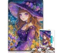 Rompecabezas de 1000 Piezas para Adultos y Adolescentes, diseño de Chica de Anime, Ideal para ejercitar el Cerebro, Cultivar la Paciencia y Mejorar la Memoria, 38x26cm