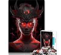 Rompecabezas de 1000 Piezas para Adultos y Adolescentes, diseño de Chica Demonio de Anime, Juguetes educativos para el Aprendizaje, Juegos Familiares Que fomentan el Amor en Pareja, 38x26cm