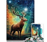 Rompecabezas de 1000 Piezas para Adultos y Adolescentes, diseño de Ciervo espejismo, Ideal como Juego Educativo, Regalo de cumpleaños, decoración de Pared, 38x26cm