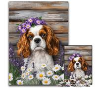 Rompecabezas de 1000 Piezas para Adultos y Adolescentes, diseño de Cocker Spaniel Color Lavanda, Adolescentes, Parejas y Amigos, para cumpleaños y Navidad, 26x38cm