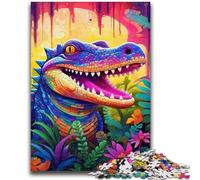Rompecabezas de 1000 Piezas para Adultos y Adolescentes, diseño de cocodrilos del Nilo, Juguete Educativo antiestrés para Regalar a Familiares y Amigos (50x75cm)