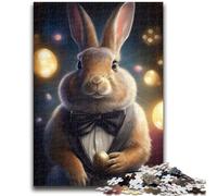 Rompecabezas de 1000 Piezas para Adultos y Adolescentes, diseño de Conejo, para Juegos educativos, Juguetes, decoración única para el hogar y Regalos, 26x38cm