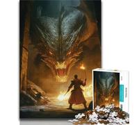 Rompecabezas de 1000 Piezas para Adultos y Adolescentes, diseño de dragón de fantasía Ejercita el Cerebro, desarrolla la Paciencia y Mejora la Memoria (75x50cm)