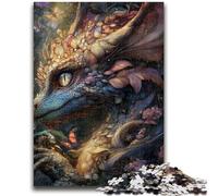 Rompecabezas de 1000 Piezas para Adultos y Adolescentes, diseño de dragón Volador Misterioso, Juegos educativos, decoración del hogar, Juego Educativo para cumpleaños y Navidad, 26x38cm