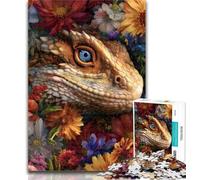 Rompecabezas de 1000 Piezas para Adultos y Adolescentes, diseño de dragón y Flores, Juguete Educativo, Divertidos Juegos Familiares, decoración única para el hogar, 26x38cm